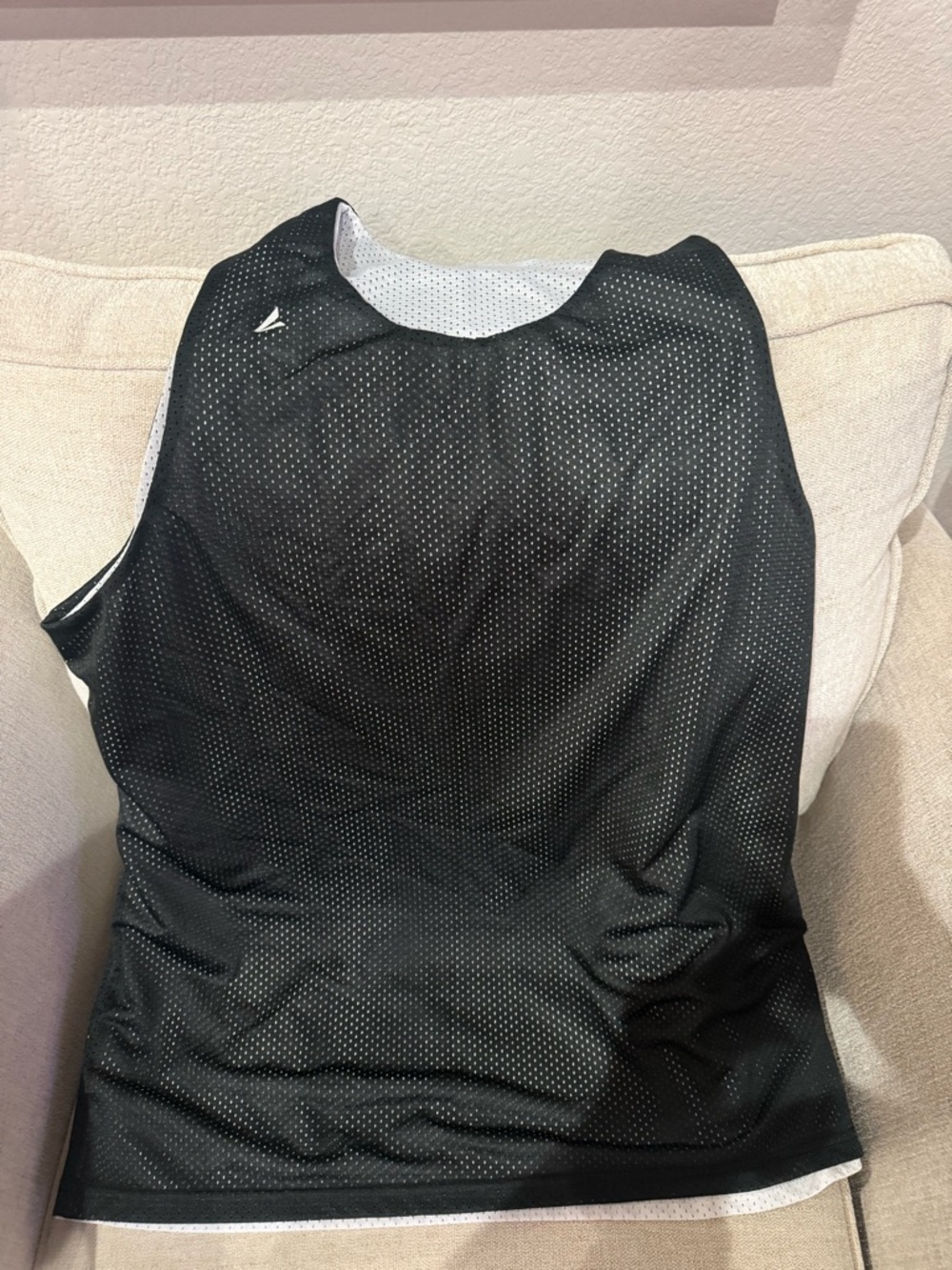 Black Reversible Mesh Athletic Tank